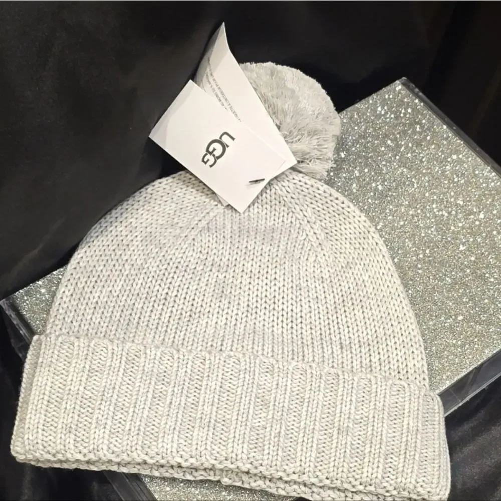 Ugg Cuffed Knit Pom Beanie Hat‎